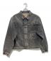 anachronorm（アナクロノーム）の古着「FRONT TUCK WASHED BLACK DENIM JACKET　81868050535」｜グレー