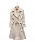 Max Mara Studioマックスマーラ ストゥディオ）の古着「Bコラージュ ピュアヴァージンウールコート」｜アイボリー