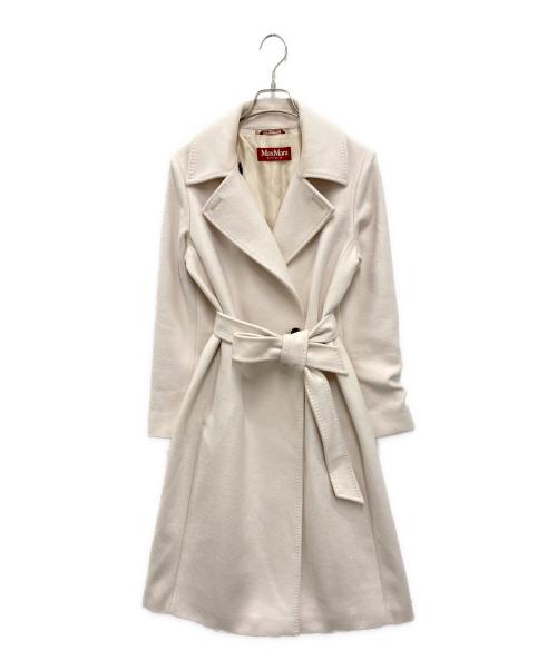 Max Mara Studio（マックスマーラ ストゥディオ）Max Mara Studio (マックスマーラ ストゥディオ) Bコラージュ ピュアヴァージンウールコート アイボリー サイズ:40の古着・服飾アイテム