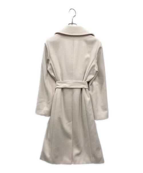 Max Mara Studio（マックスマーラ ストゥディオ）Max Mara Studio (マックスマーラ ストゥディオ) Bコラージュ ピュアヴァージンウールコート アイボリー サイズ:40の古着・服飾アイテム