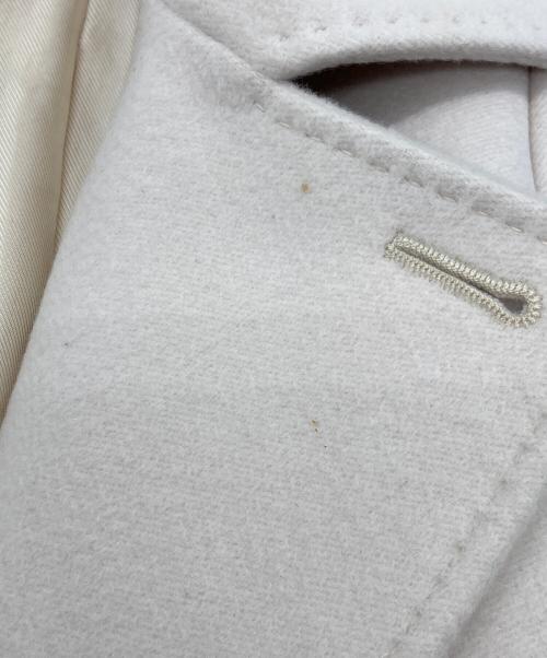 Max Mara Studio（マックスマーラ ストゥディオ）Max Mara Studio (マックスマーラ ストゥディオ) Bコラージュ ピュアヴァージンウールコート アイボリー サイズ:40の古着・服飾アイテム