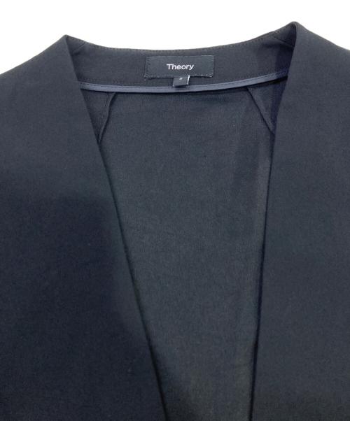 theory（セオリー）theory (セオリー) Powder Crepe Collarless JKT N ブラック サイズ:2の古着・服飾アイテム