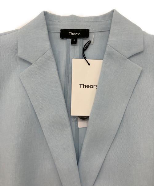 theory（セオリー）theory (セオリー) Crisp Twill SB Slim Blazer UL ライトブルー サイズ:2の古着・服飾アイテム