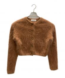 THE PAUSE（ザポーズ）の古着「ファーニットショートカーディガン」｜ブラウン