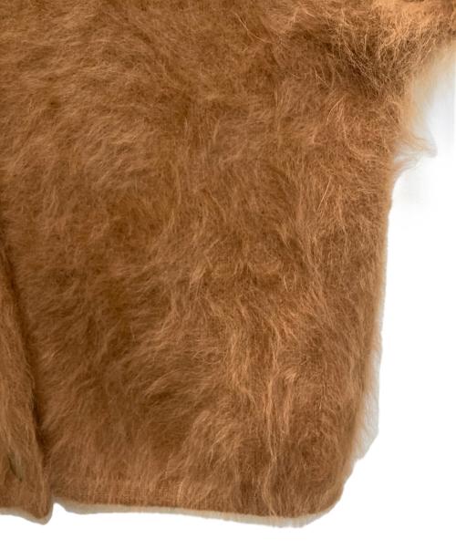 THE PAUSE（ザポーズ）THE PAUSE (ザポーズ) ファーニットショートカーディガン ブラウン サイズ:FREEの古着・服飾アイテム