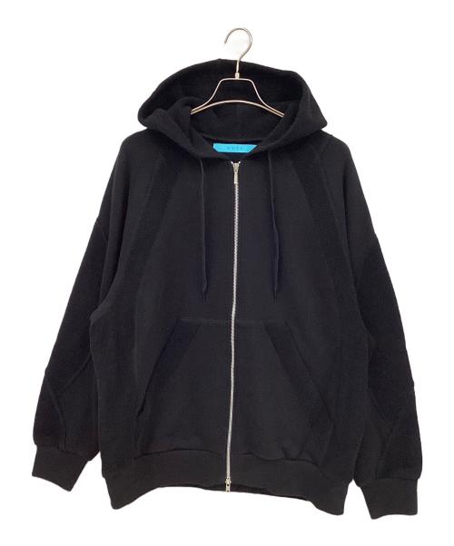 MUZE（ミューズ）MUZE (ミューズ) CIRCUIT RELAXED FIT ZIP-UP HOODIE ブラック サイズ:2の古着・服飾アイテム