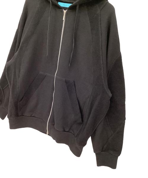 MUZE（ミューズ）MUZE (ミューズ) CIRCUIT RELAXED FIT ZIP-UP HOODIE ブラック サイズ:2の古着・服飾アイテム