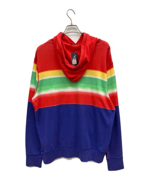 POLO RALPH LAUREN（ポロ・ラルフローレン）POLO RALPH LAUREN (ポロ・ラルフローレン) Spectra Stripe Hoodie レッド サイズ:Lの古着・服飾アイテム