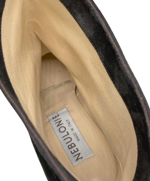 NEBULONIE（ネブローニ）NEBULONIE (ネブローニ) スエードショートブーツ ブラック サイズ:36の古着・服飾アイテム