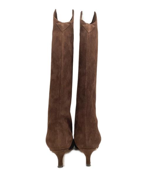 NEBULONIE（ネブローニ）NEBULONIE (ネブローニ) スエードミドルブーツ ブラウン サイズ:36の古着・服飾アイテム