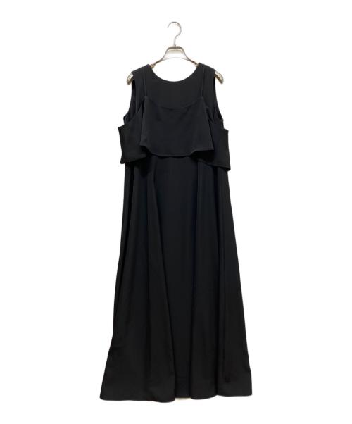 Diagram（ダイアグラム）Diagram (ダイアグラム) サテンレイヤードワンピース ブラック サイズ:SIZE 38の古着・服飾アイテム
