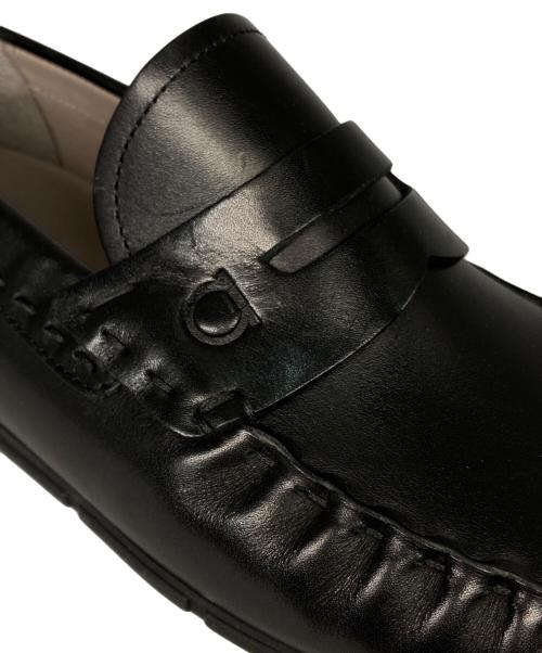Salvatore Ferragamo（サルヴァトーレ フェラガモ）Salvatore Ferragamo (サルヴァトーレ フェラガモ) モカシン シューズ ブラック サイズ:7 1/2の古着・服飾アイテム