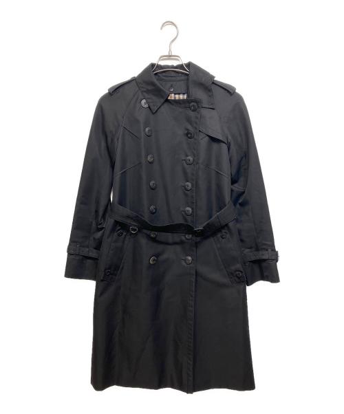 Aquascutum（アクアスキュータム）Aquascutum (アクアスキュータム) ライナー付トレンチコート ブラック サイズ:Mの古着・服飾アイテム