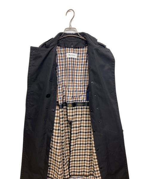 Aquascutum（アクアスキュータム）Aquascutum (アクアスキュータム) ライナー付トレンチコート ブラック サイズ:Mの古着・服飾アイテム