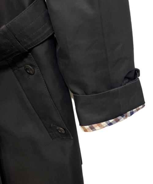 Aquascutum（アクアスキュータム）Aquascutum (アクアスキュータム) ライナー付トレンチコート ブラック サイズ:Mの古着・服飾アイテム