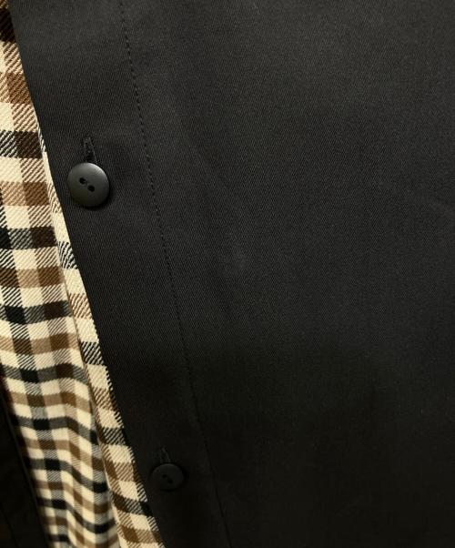 Aquascutum（アクアスキュータム）Aquascutum (アクアスキュータム) ライナー付トレンチコート ブラック サイズ:Mの古着・服飾アイテム