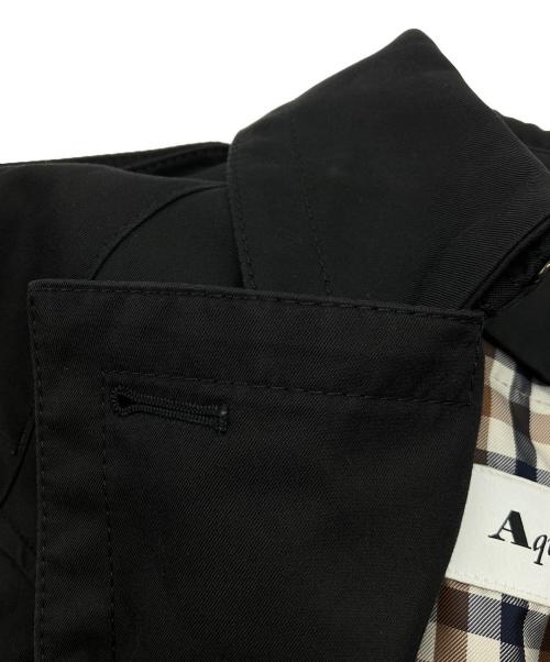 Aquascutum（アクアスキュータム）Aquascutum (アクアスキュータム) ライナー付トレンチコート ブラック サイズ:Mの古着・服飾アイテム