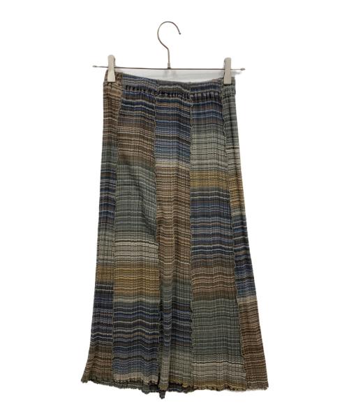 JURGEN LEHL（ヨーガンレール）JURGEN LEHL (ヨーガンレール) プリーツニットスカート マルチカラー サイズ:Mの古着・服飾アイテム