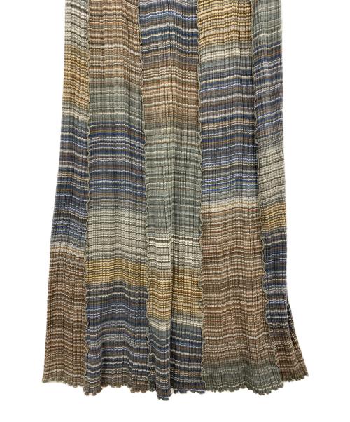 JURGEN LEHL（ヨーガンレール）JURGEN LEHL (ヨーガンレール) プリーツニットスカート マルチカラー サイズ:Mの古着・服飾アイテム