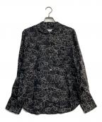 COMME des GARCONS COMME des GARCONSコムデギャルソン コムデギャルソン）の古着「リボン柄キュプラシャツ」｜ブラック