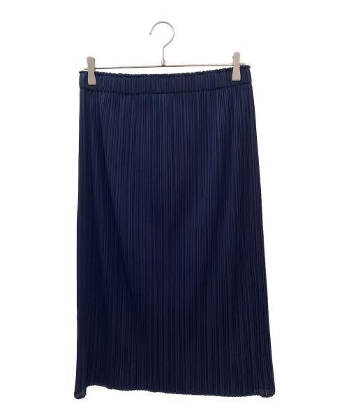 PLEATS PLEASE（プリーツプリーズ）PLEATS PLEASE (プリーツプリーズ) プリーツスカート ネイビー サイズ:3の古着・服飾アイテム
