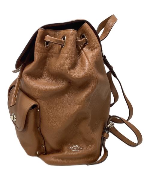 COACH（コーチ）COACH (コーチ) コーチ/レザーリュック/35303 ブラウン×シルバーの古着・服飾アイテム