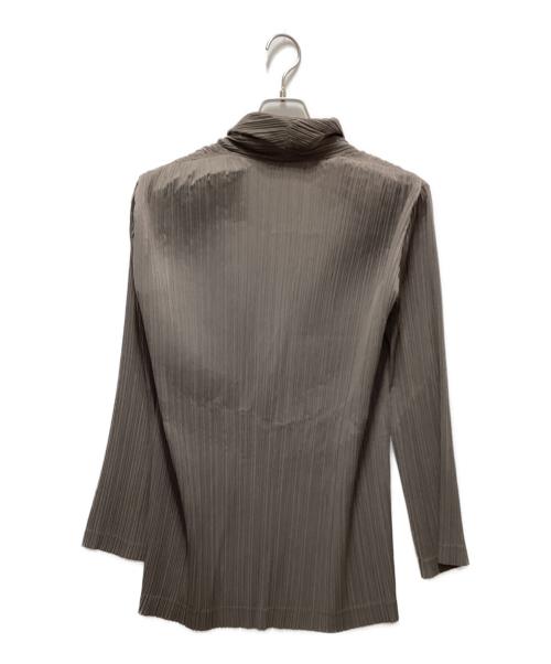 ISSEY MIYAKE（イッセイミヤケ）ISSEY MIYAKE (イッセイミヤケ) プリーツジャケット グレー サイズ:Ｍの古着・服飾アイテム