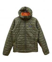 Patagonia（パタゴニア）の古着「NANO Puff Fitz ROY Trout Hoody　メンズ ナノ パフ フィッツロイ トラウト フーディ 中綿ジャケット」｜オリーブ