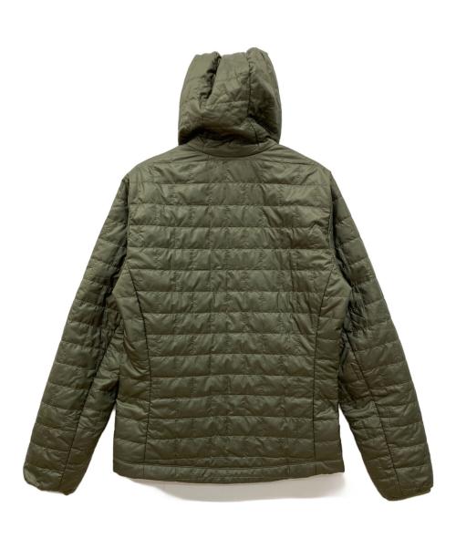 Patagonia（パタゴニア）Patagonia (パタゴニア) NANO Puff Fitz ROY Trout Hoody　メンズ ナノ パフ フィッツロイ トラウト フーディ 中綿ジャケット オリーブ サイズ:Sの古着・服飾アイテム