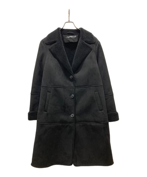 LAUREN RALPH LAUREN（ローレンラルフローレン）LAUREN RALPH LAUREN (ローレンラルフローレン) フェイクムートンコート ブラック サイズ:Mの古着・服飾アイテム