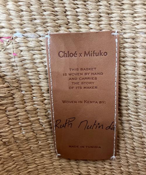 Chloe（クロエ）Chloe (クロエ) Mifuko (ミフコ) カゴバッグ ナチュラルの古着・服飾アイテム