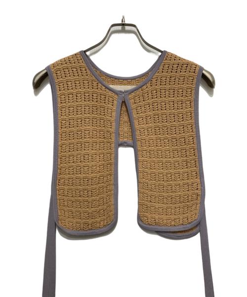 TODAYFUL（トゥデイフル）TODAYFUL (トゥデイフル) Cordyarn Piping Vest ベージュ サイズ:FREEの古着・服飾アイテム