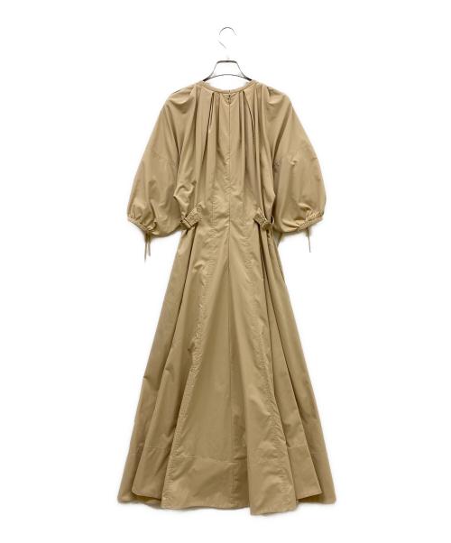 3.1 phillip lim（スリーワンフィリップリム）3.1 phillip lim (スリーワンフィリップリム) Puffed Sleeve Flare Dress W Shirr ベージュの古着・服飾アイテム