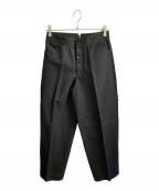 JIL SANDERジルサンダー）の古着「コットンリネン ワイドパンツ」｜ブラック