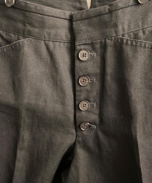 JIL SANDER（ジルサンダー）JIL SANDER (ジルサンダー) コットンリネン ワイドパンツ ブラック サイズ:34の古着・服飾アイテム