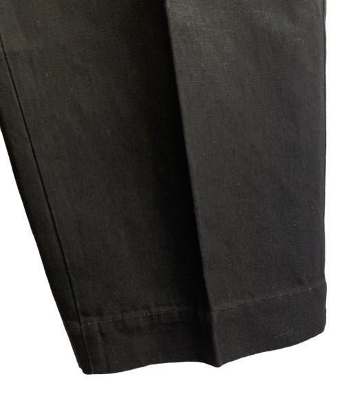 JIL SANDER（ジルサンダー）JIL SANDER (ジルサンダー) コットンリネン ワイドパンツ ブラック サイズ:34の古着・服飾アイテム