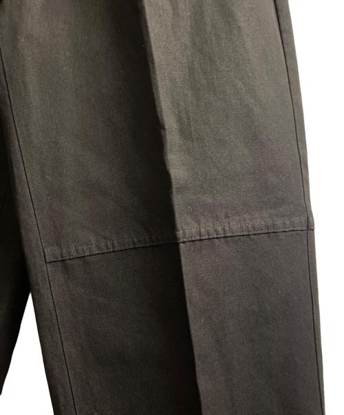 JIL SANDER（ジルサンダー）JIL SANDER (ジルサンダー) コットンリネン ワイドパンツ ブラック サイズ:34の古着・服飾アイテム