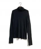 DEUXIEME CLASSEドゥーズィエム クラス）の古着「ribタートル ニットプルオーバー　21070500705130」｜ブラック