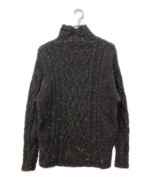 AURALEE（オーラリー）AURALEE (オーラリー) WOOL BABY ALPACA NEPPED CABLE KNIT TURTLE NECK P/O/ウールベビーアルパカ ネップドケーブルニット タートルネック ブラウンの古着・服飾アイテム