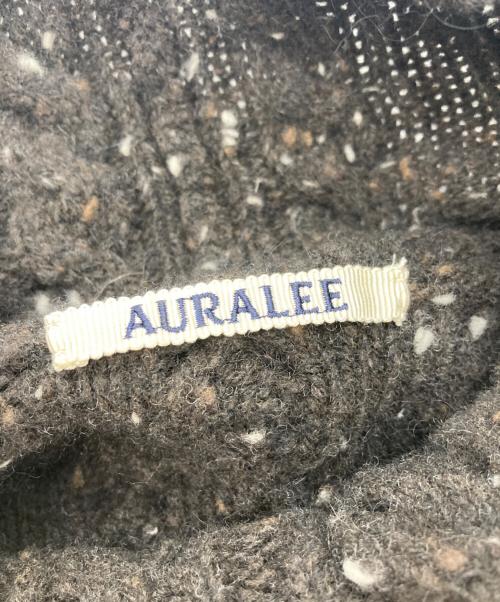 AURALEE（オーラリー）AURALEE (オーラリー) WOOL BABY ALPACA NEPPED CABLE KNIT TURTLE NECK P/O/ウールベビーアルパカ ネップドケーブルニット タートルネック ブラウンの古着・服飾アイテム