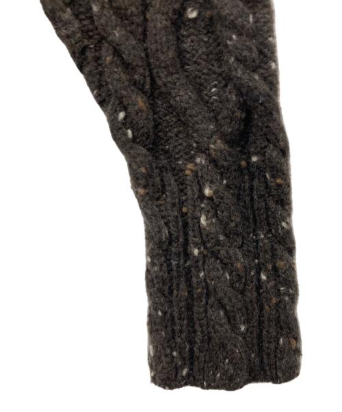 AURALEE（オーラリー）AURALEE (オーラリー) WOOL BABY ALPACA NEPPED CABLE KNIT TURTLE NECK P/O/ウールベビーアルパカ ネップドケーブルニット タートルネック ブラウンの古着・服飾アイテム