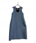 HLMエイチエルエム）の古着「マトラッセカーヴィードレス　750-5140203」｜ブルー