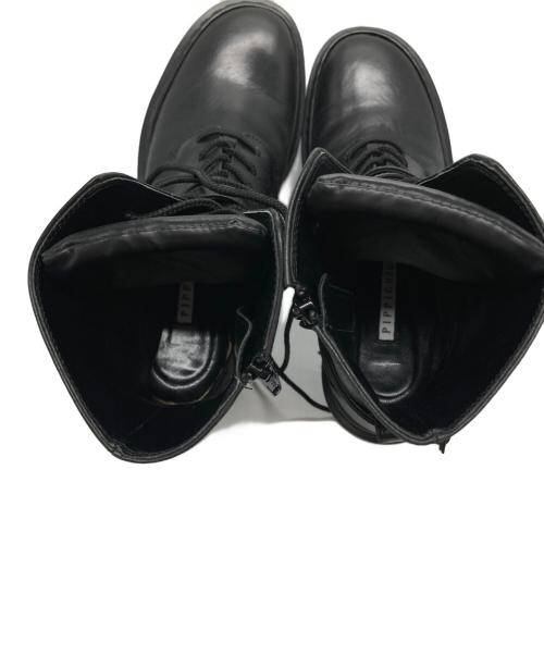 Pippichic（ピッピシック）Pippichic (ピッピシック) OBLIQUE コンバット ブーツ ブラック サイズ:38の古着・服飾アイテム