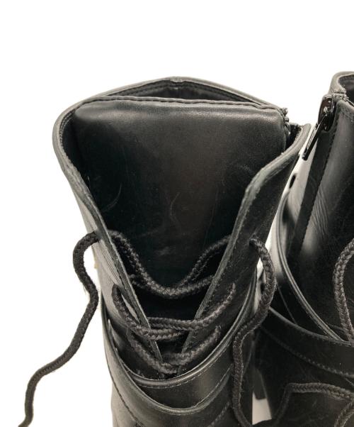 Pippichic（ピッピシック）Pippichic (ピッピシック) OBLIQUE コンバット ブーツ ブラック サイズ:38の古着・服飾アイテム