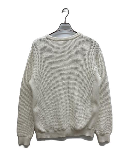 LACOSTE（ラコステ）LACOSTE (ラコステ) ヘザーカラーリングワッフルニット ホワイト サイズ:Lの古着・服飾アイテム