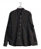 SOPHNET.ソフネット）の古着「BANDANA STAR ELBOW PATCHED BIG SHIRT」｜グレー×ブラウン