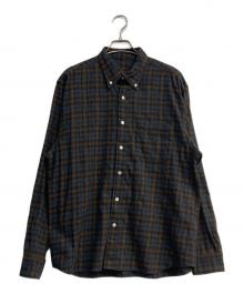 SOPHNET.（ソフネット）の古着「BANDANA STAR ELBOW PATCHED BIG SHIRT」｜グレー×ブラウン