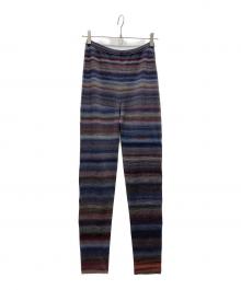 M.&KYOKO（エムアンドキョウコ）の古着「グラデーションボーダーニットレギンス」｜グレー