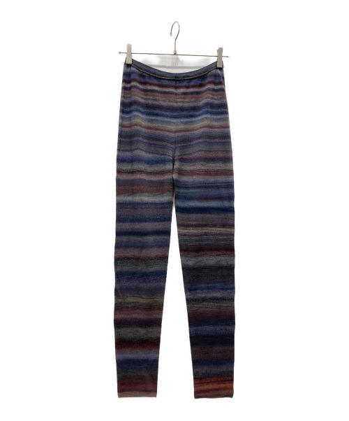 M.&KYOKO（エムアンドキョウコ）M.&KYOKO (エムアンドキョウコ) グラデーションボーダーニットレギンス グレー サイズ:2の古着・服飾アイテム