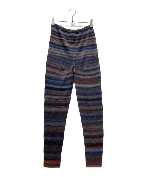 M.&KYOKO（エムアンドキョウコ）M.&KYOKO (エムアンドキョウコ) グラデーションボーダーニットレギンス グレー サイズ:2の古着・服飾アイテム